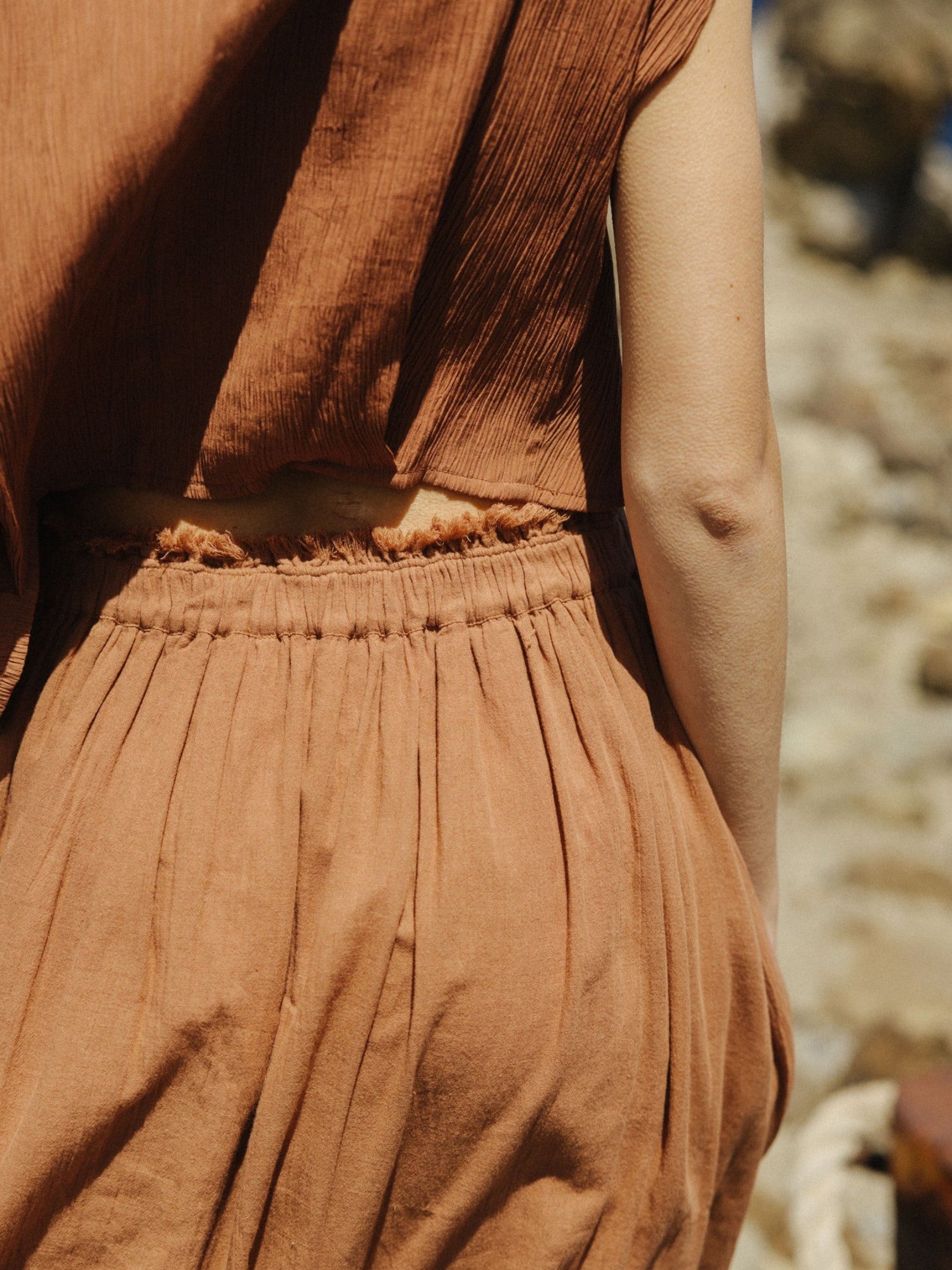 Elastic Cotton Skirt