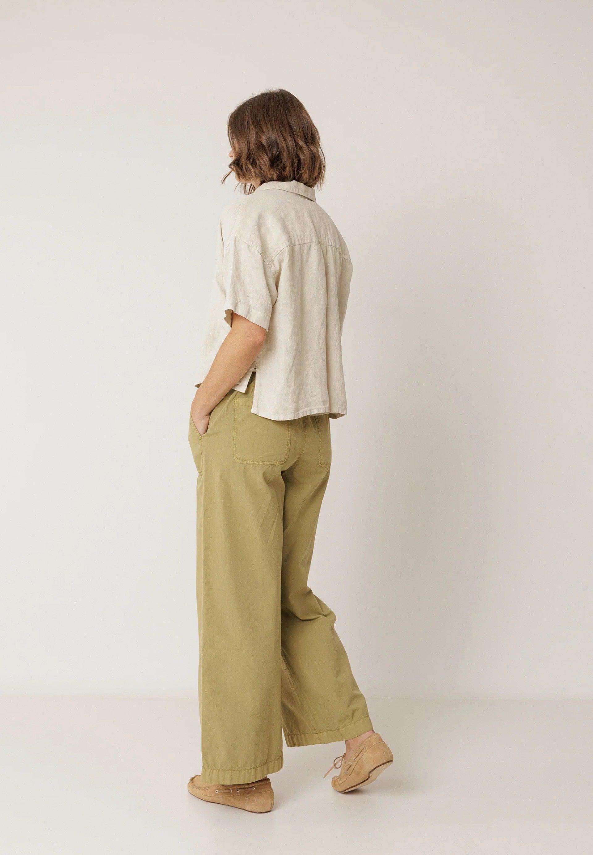 Crop Linen Shirt
