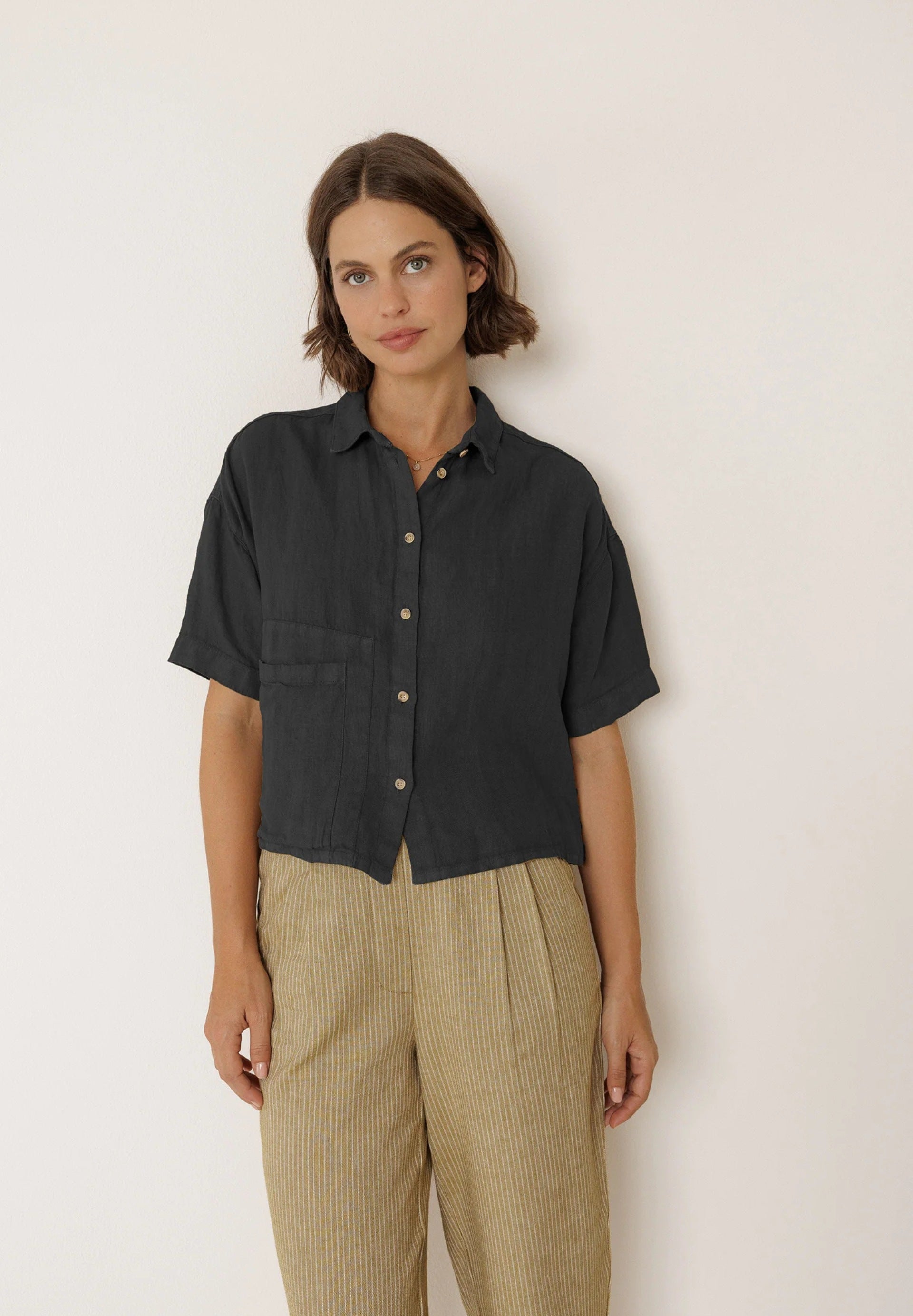 Crop Linen Shirt