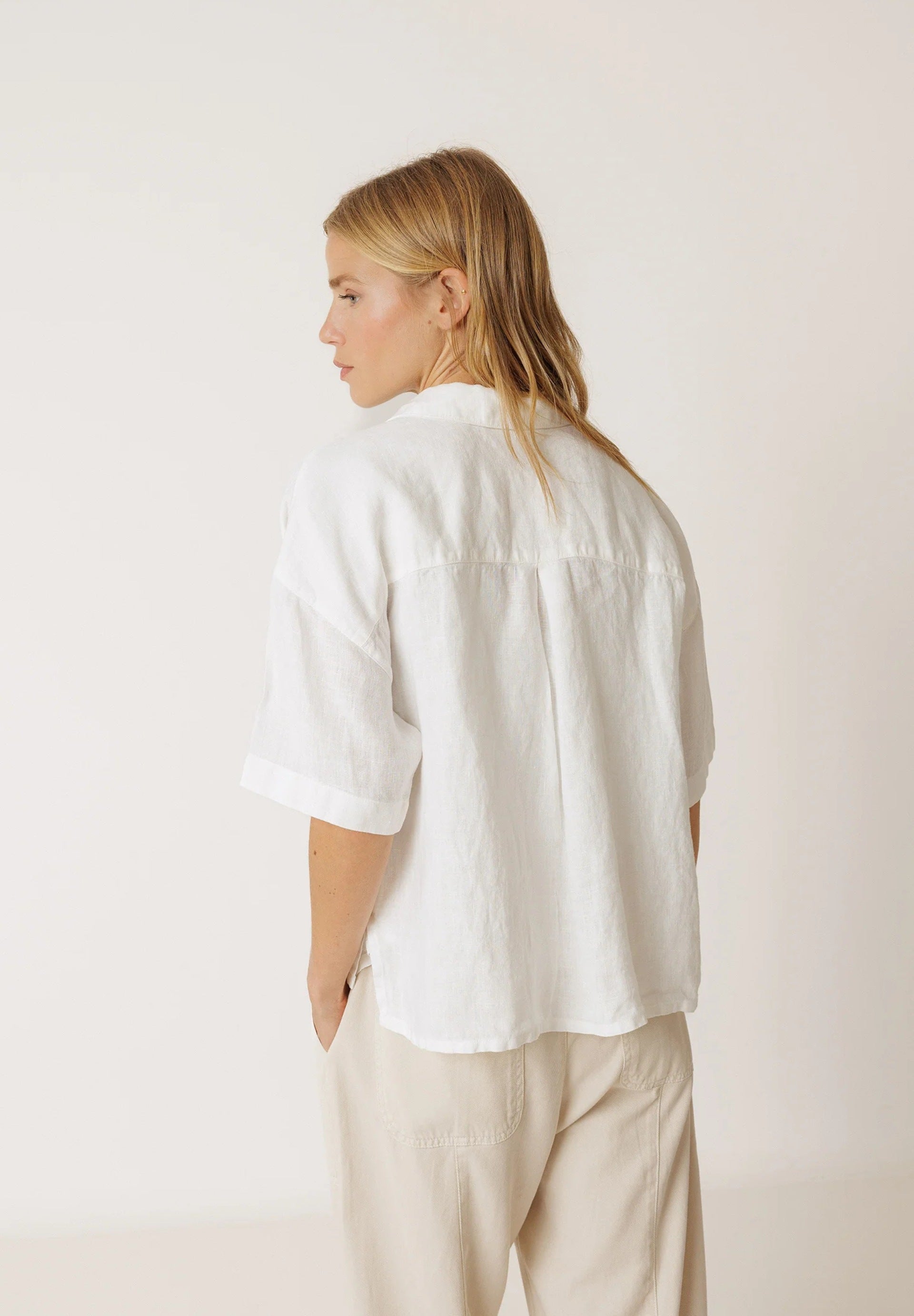 Crop Linen Shirt