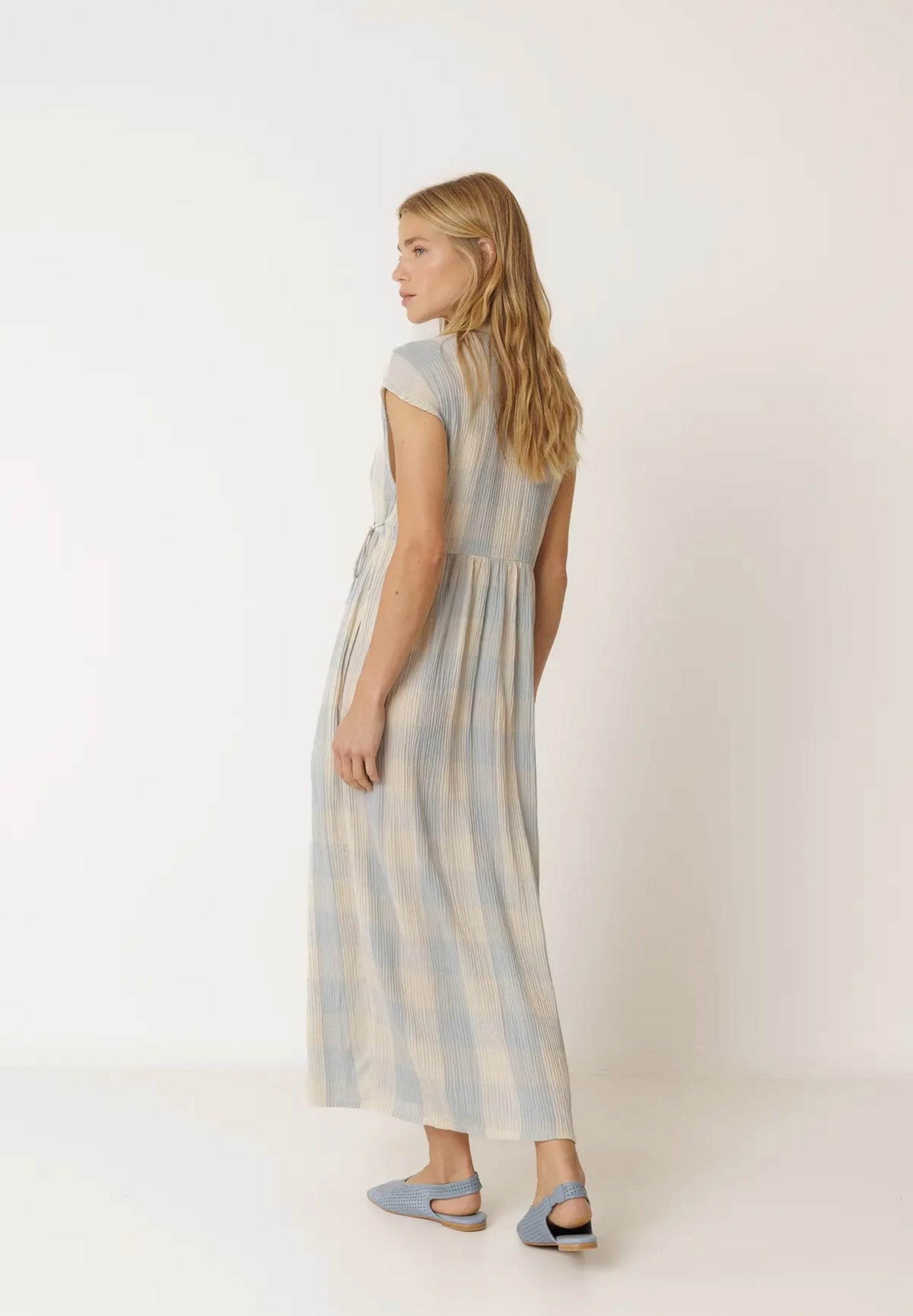 Crossover Gingham Dress