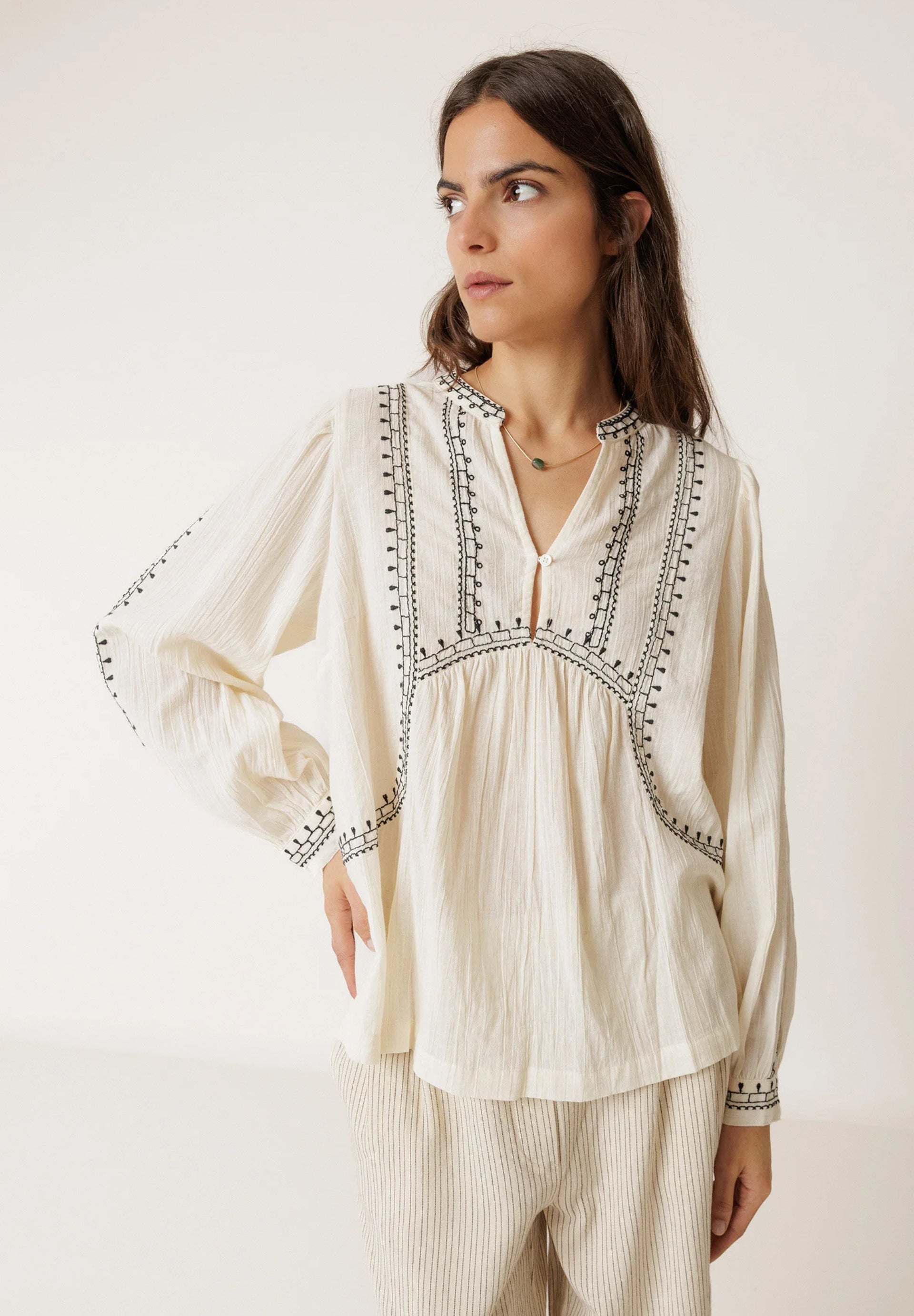 Ethnic Embroidery Blouse