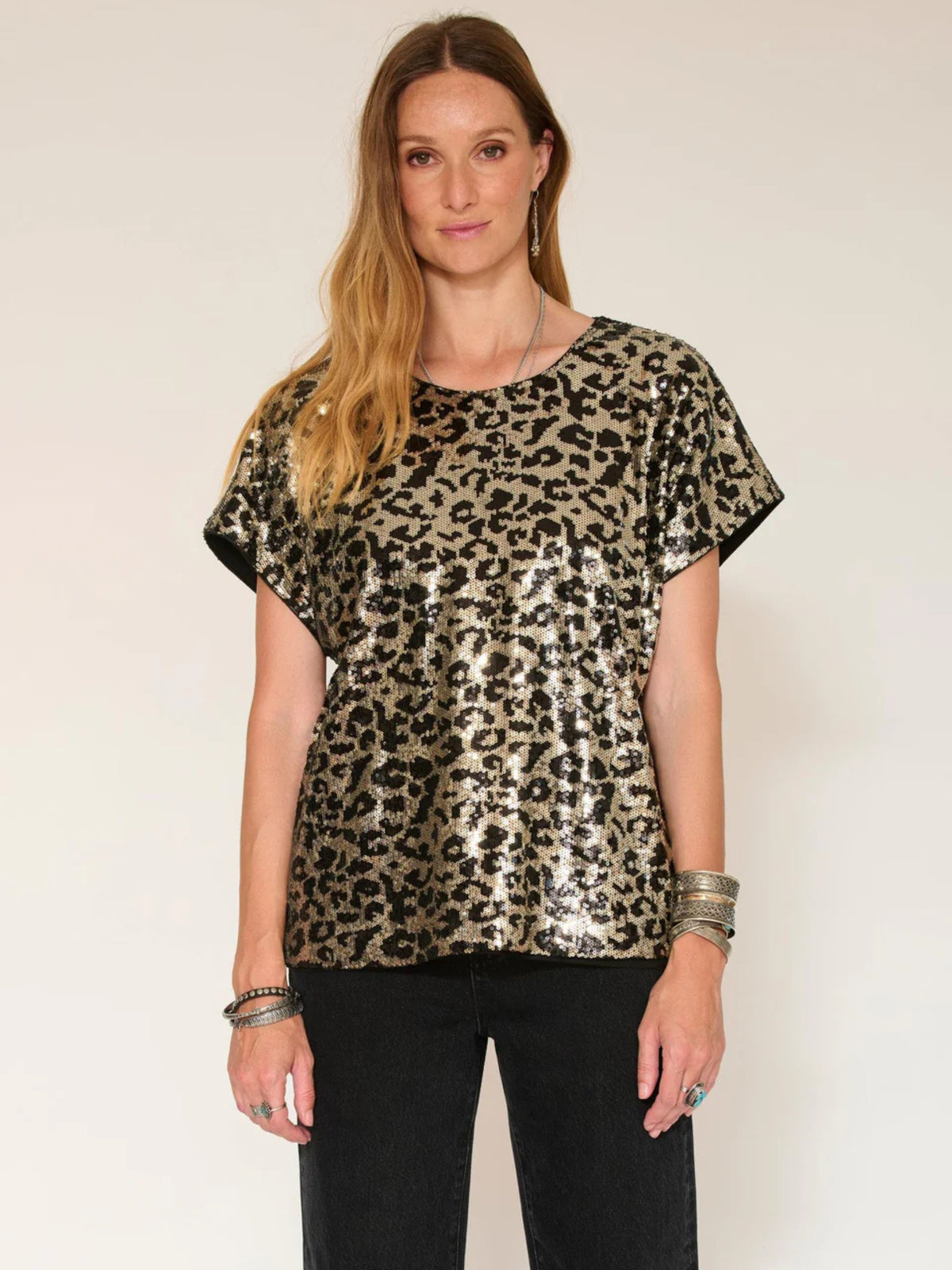 Glittery T-Shirt Tonac - MKT Studio | Lightweight Grey Tee
