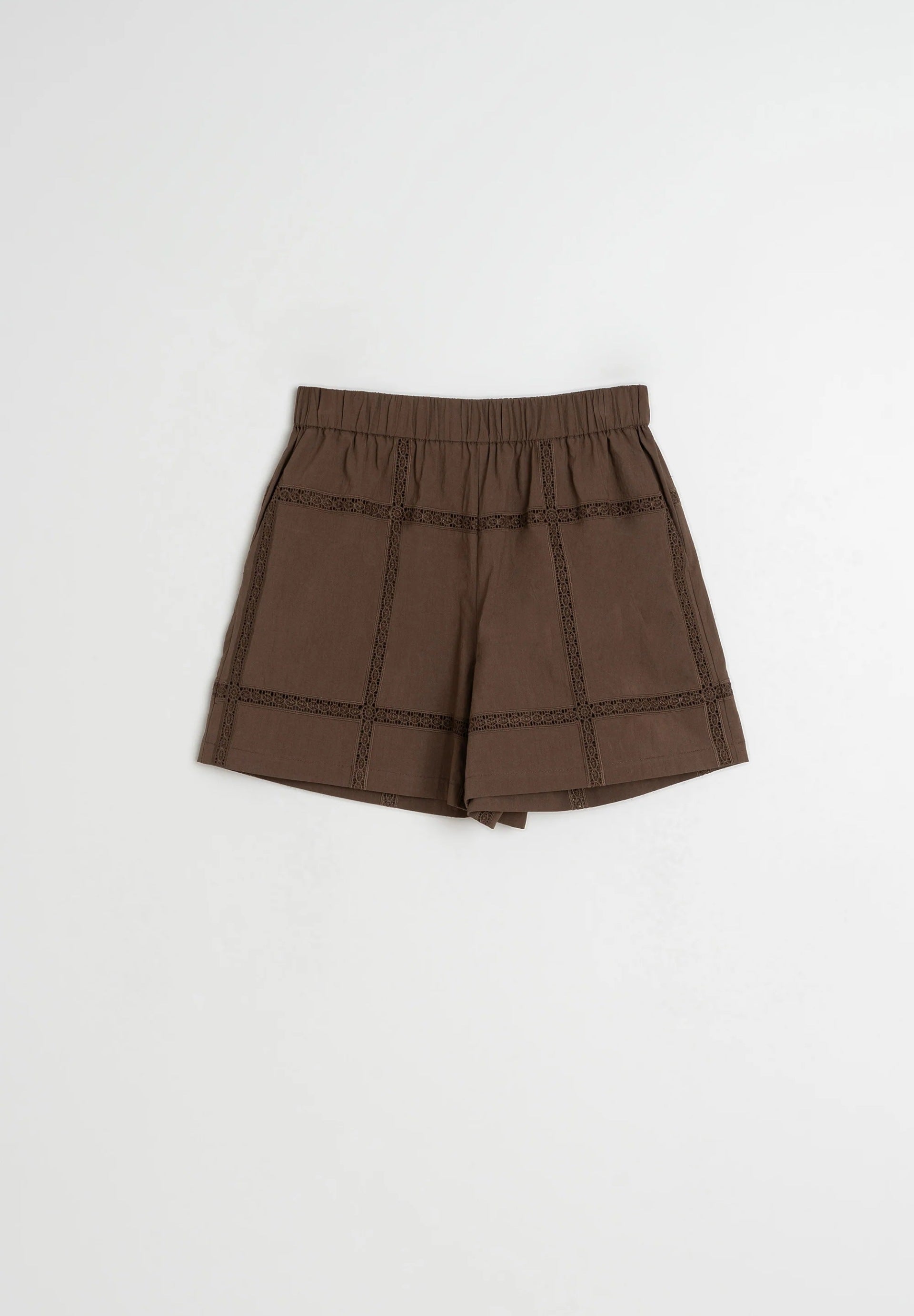 Lace Poplin Shorts