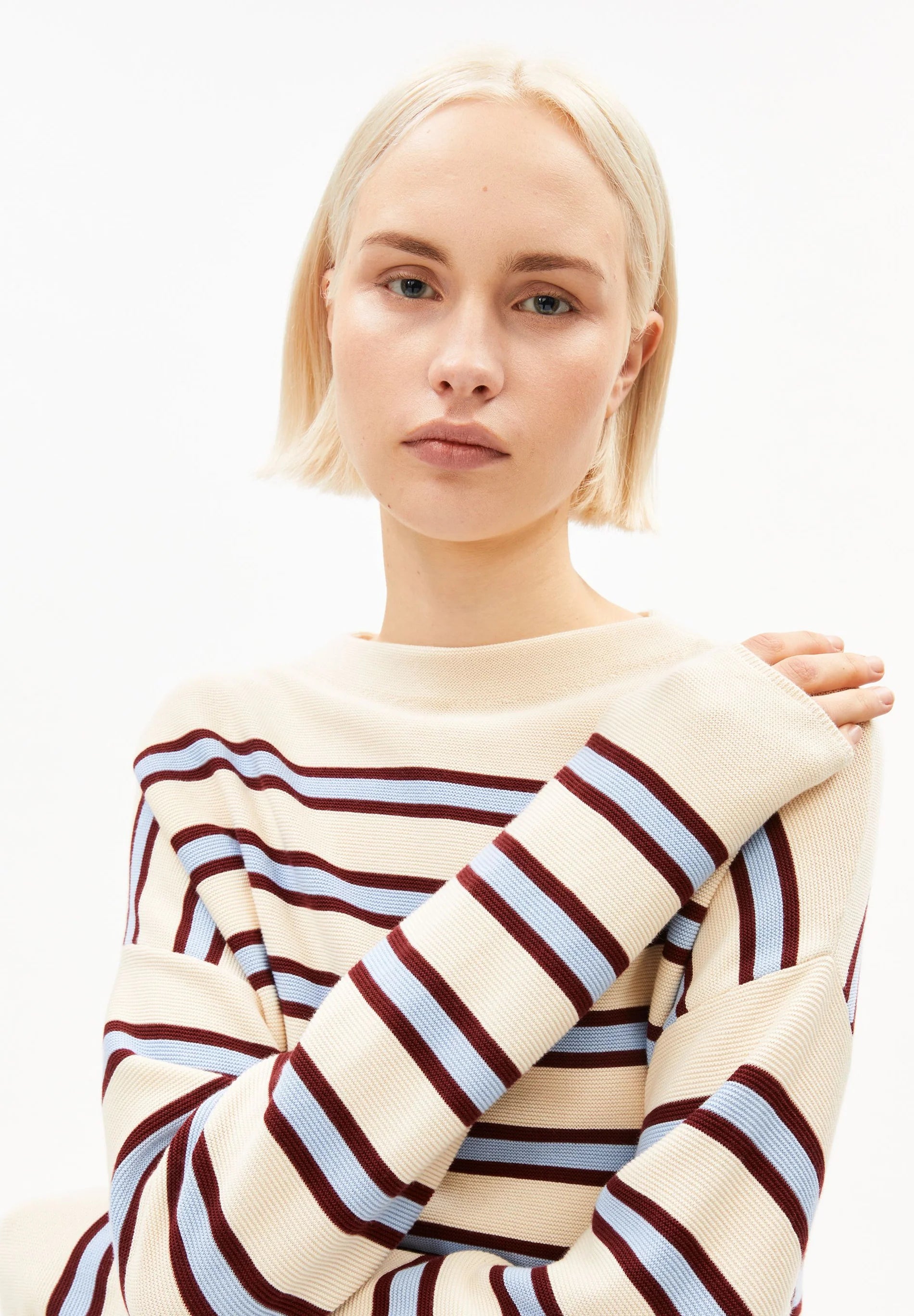 Merinaa Stripes Knit Sweater