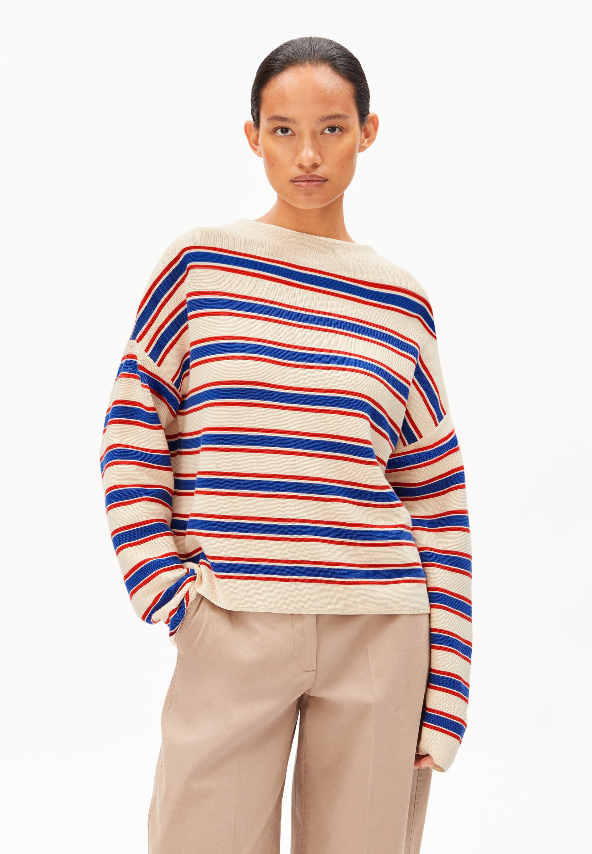 Merinaa Stripes Knit Sweater