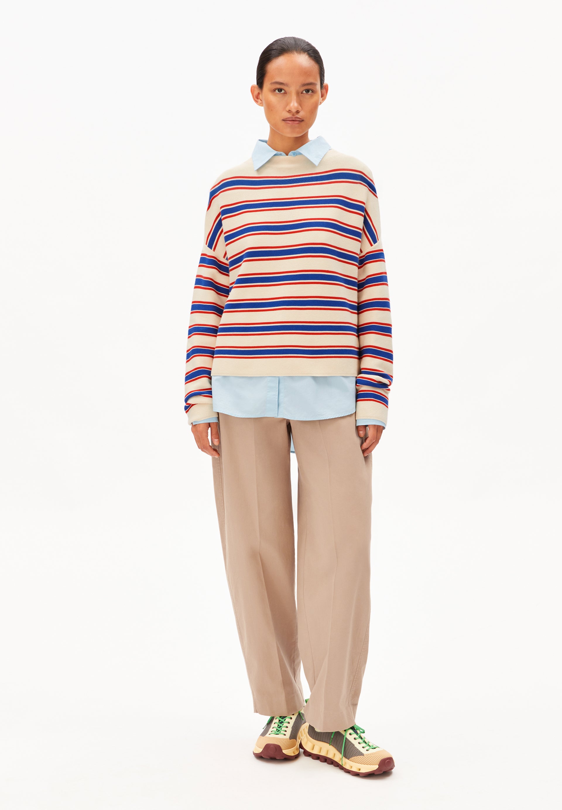 Merinaa Stripes Knit Sweater