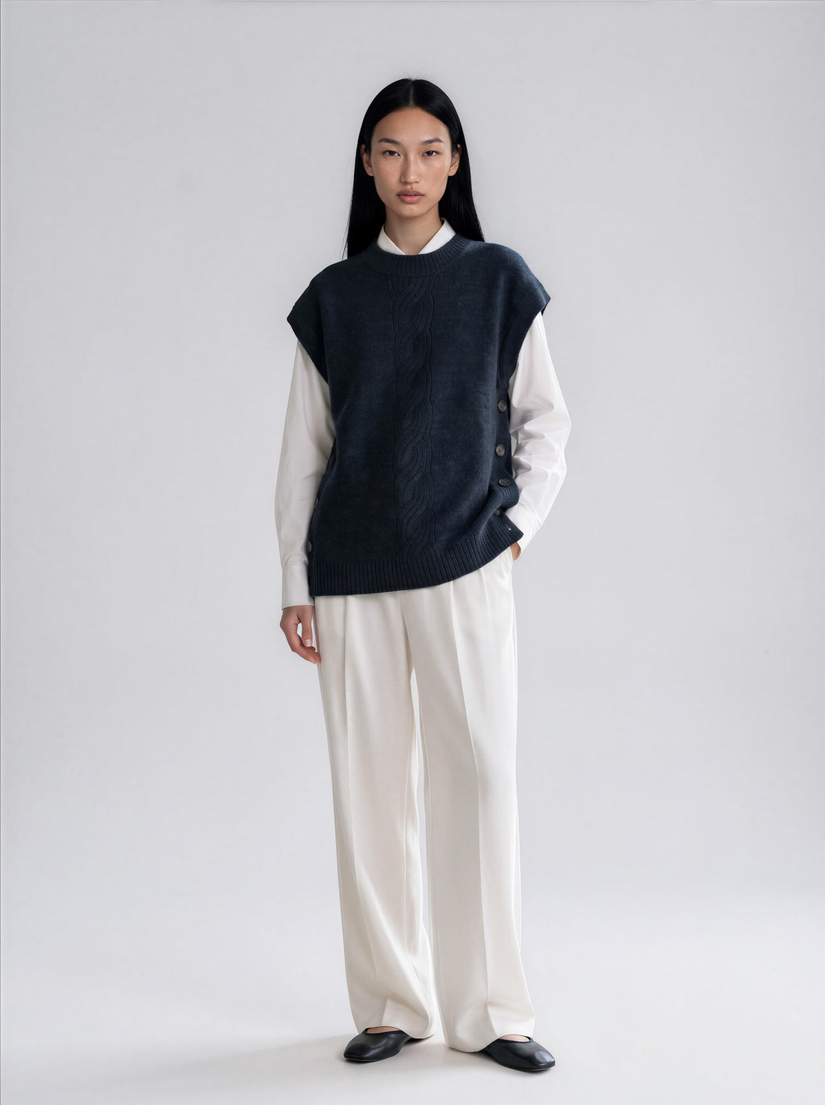 Cashmere Poncho Vest