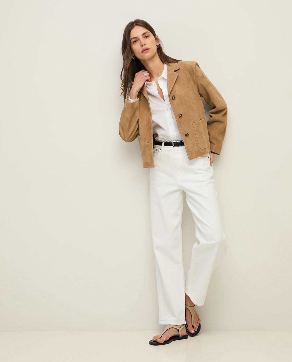 Suede Jacket With Lapels