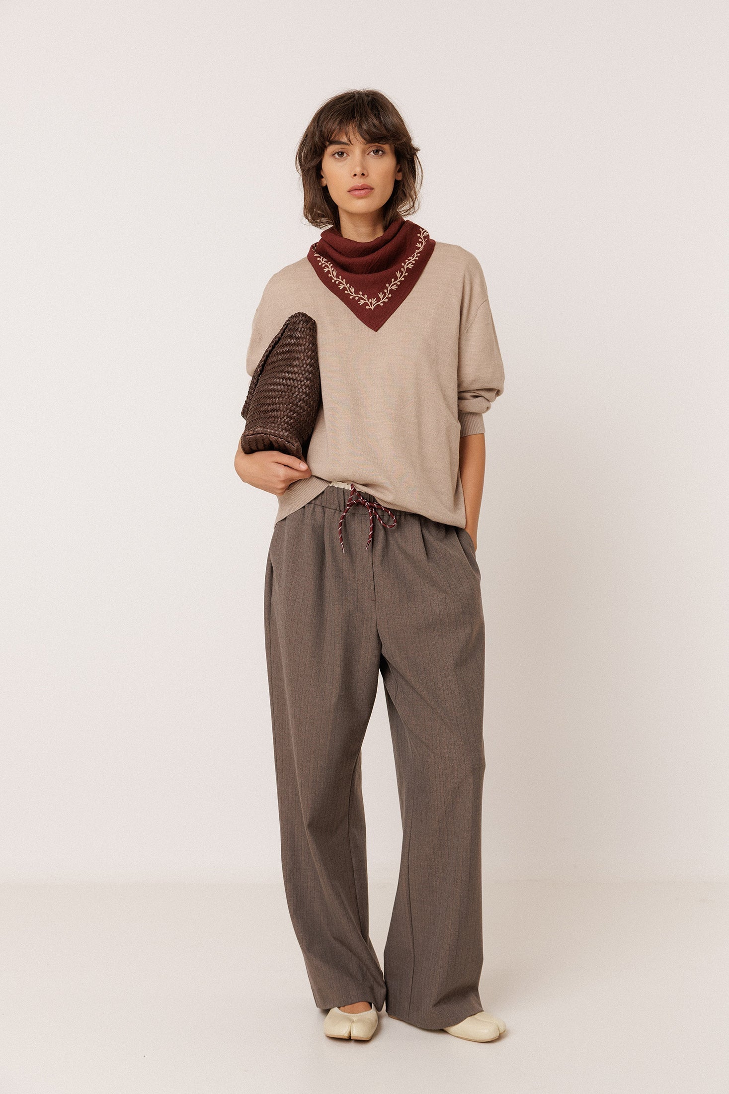 Embroidered Wool Kerchief