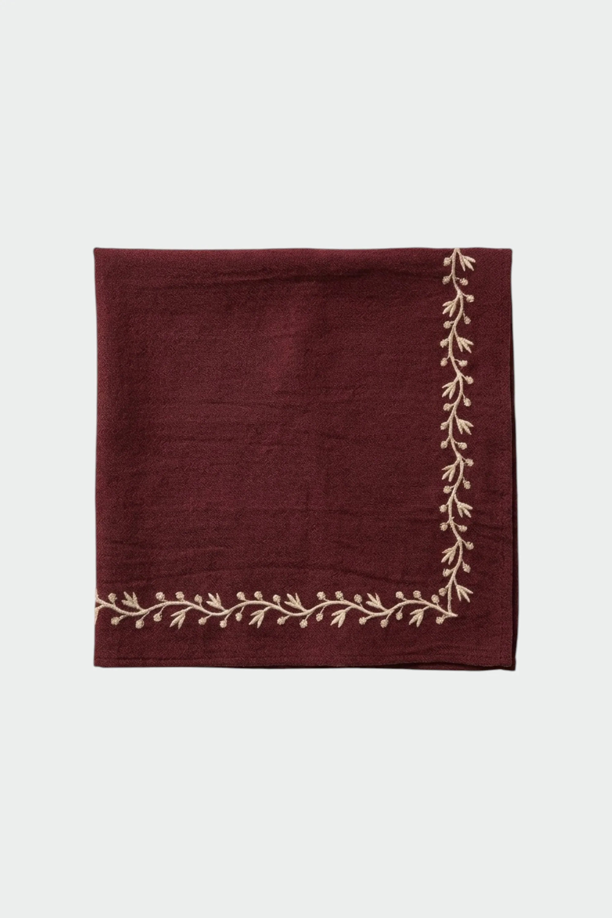 Embroidered Wool Kerchief