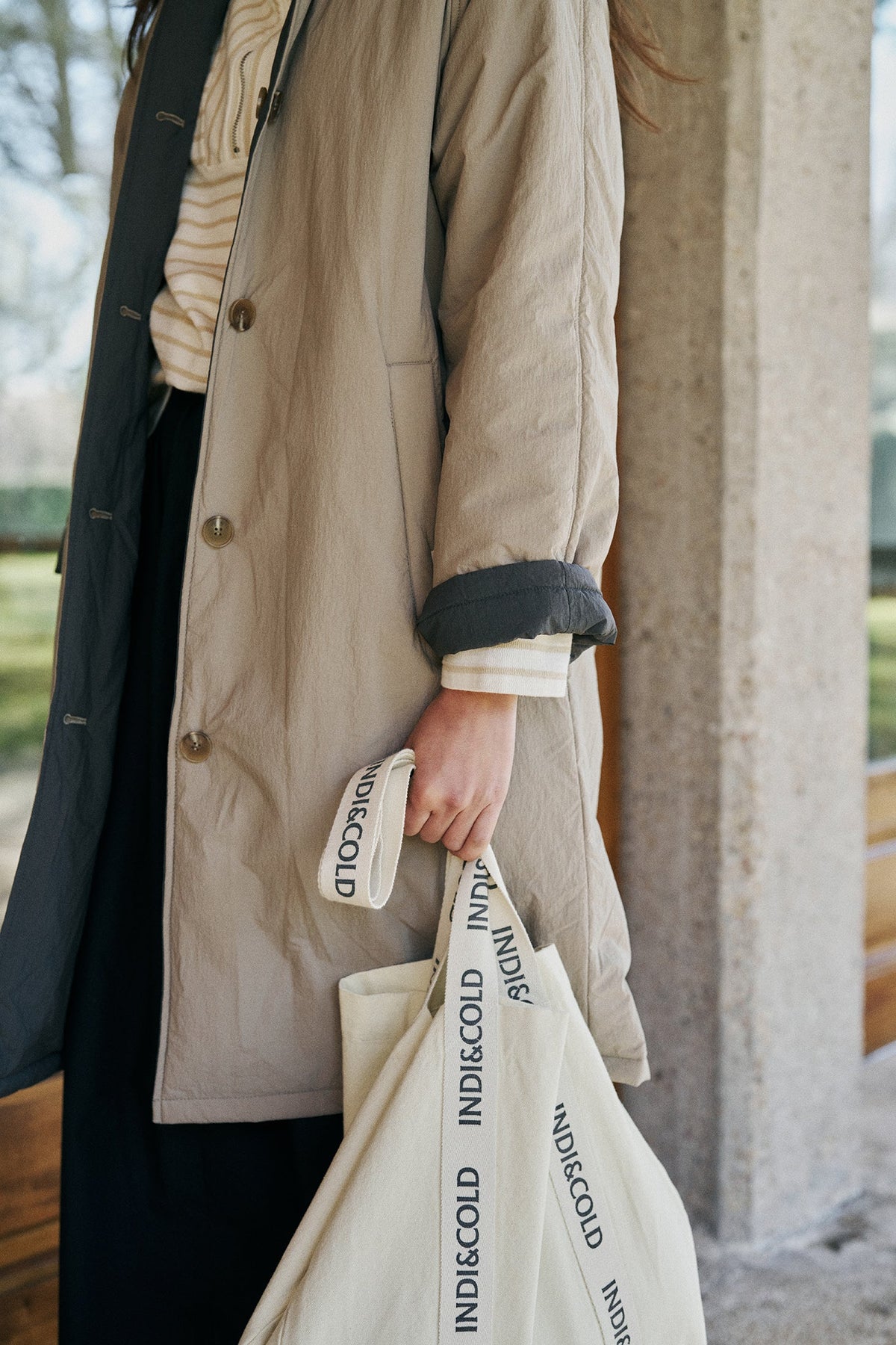 Reversible Quilted Trench Coat