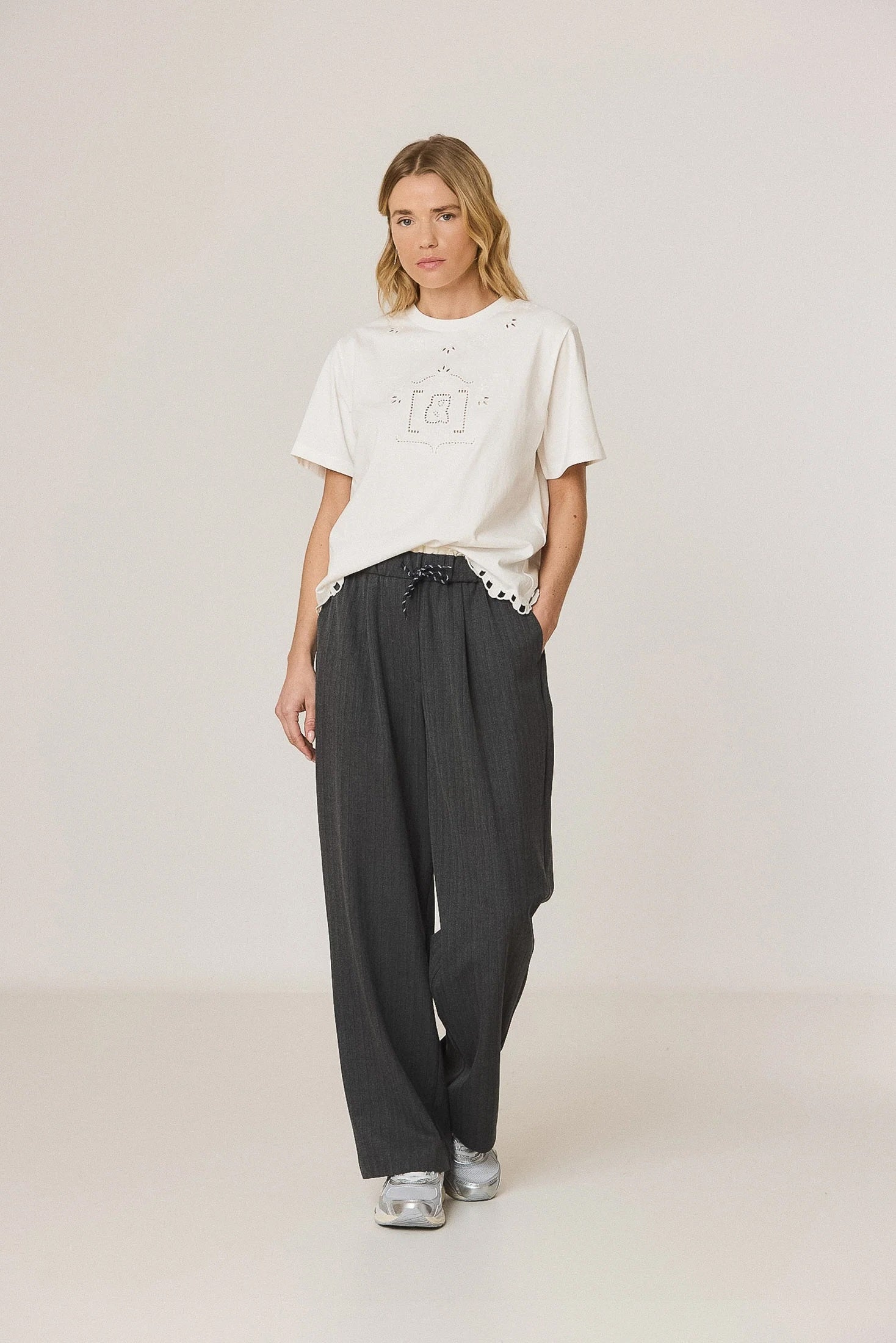 T-Shirt With Monogram Cutout