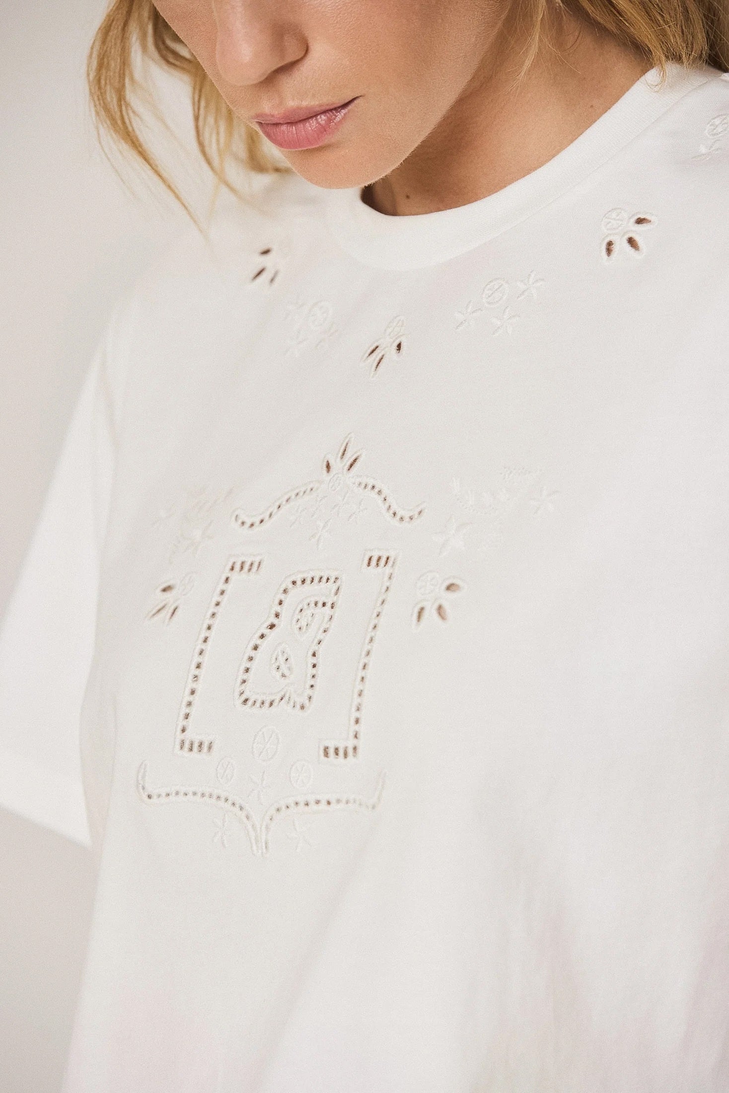 T-Shirt With Monogram Cutout