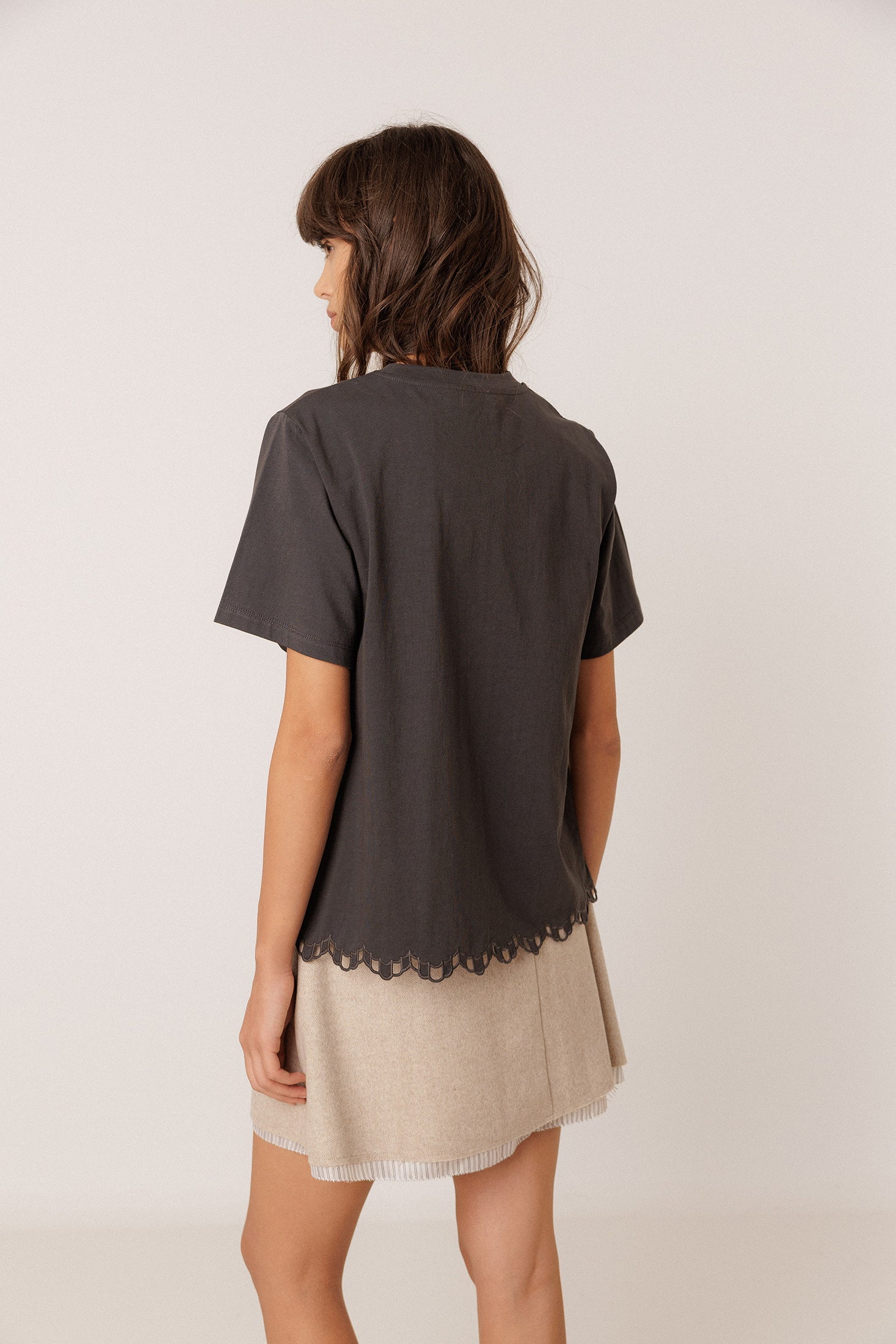 T-Shirt With Monogram Cutout